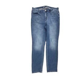 Old Navy High Rise Wow Straight Women's size 14 Long Dark Wash Blue Denim Jeans